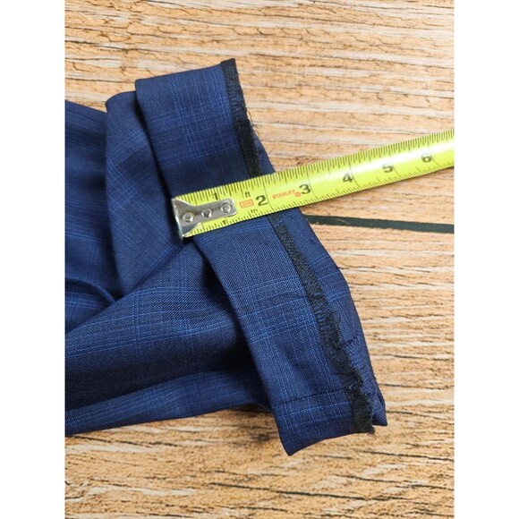Cremieux Zelander Loro Piana Merino Suit 46R Blazer 40x29 Pants Blue Plaid READ - Picture 10 of 12